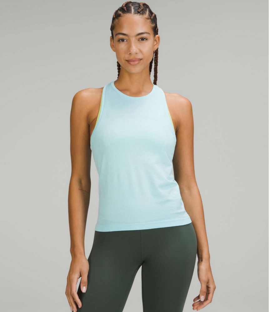 Lululemon Swiftly Tech High-Neck Tank Top 2.0 *Race Length Ice blue, Sz. 8